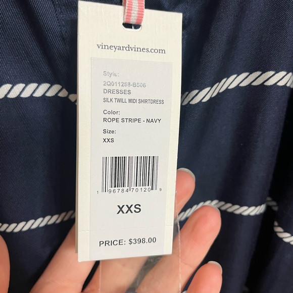 NWT Vineyard Vines Silk Twill Dress - Picture 6 of 7